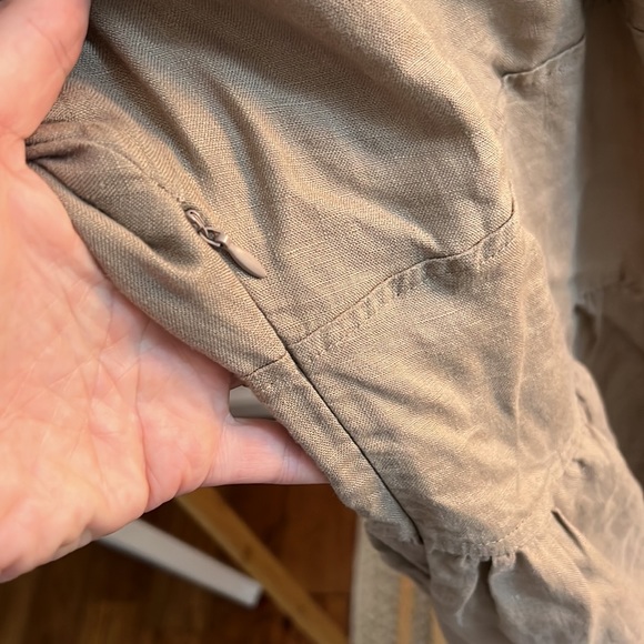 Grae Cove Luna 100% Linen V-Neck Summer Swing Dress | Midi Dress | size Large - Picture 9 of 9